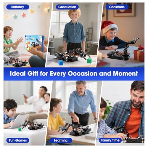 4DOF Robotic Arm Kit for Kids Compatible with Arduino IDE