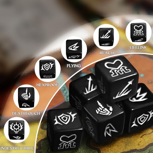 48 PCS MTG Dice Counters Set with Bulk Abilities Keywords Counters (48 Count)