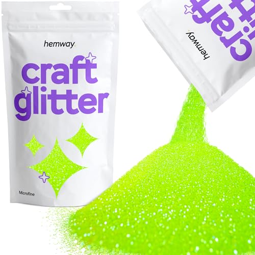 Craft Glitter Fluorescent Green 100g Microfine Glitter (100 grams)