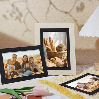 15 Pack Black Picture Mats 8.5x11 for 6x8 Photos (15 Count)