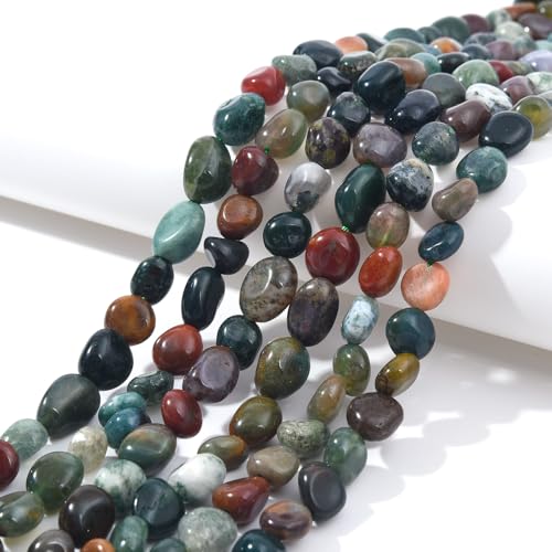 Indian Agate Pebble Nugget Oval Free Tumbled Stone 6