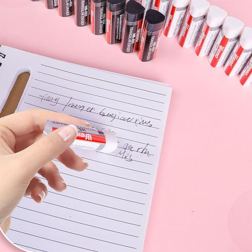 Black White Erasers 8 Pack Pencil Erasers Triangle Erasers for Kids Bulk for Students School Supplies Office Prize Gifts (8 Count)