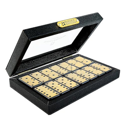 Metal Surface Dominoes Set Double 6 for Adults and Kids