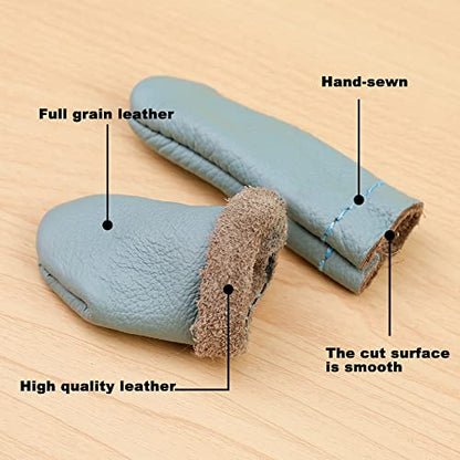 4 Pairs Leather Finger Protector Leather Thimble
