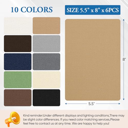 Canvas Repair Patch 5.5 x 8 Inches 6Pcs Self (6 Count)