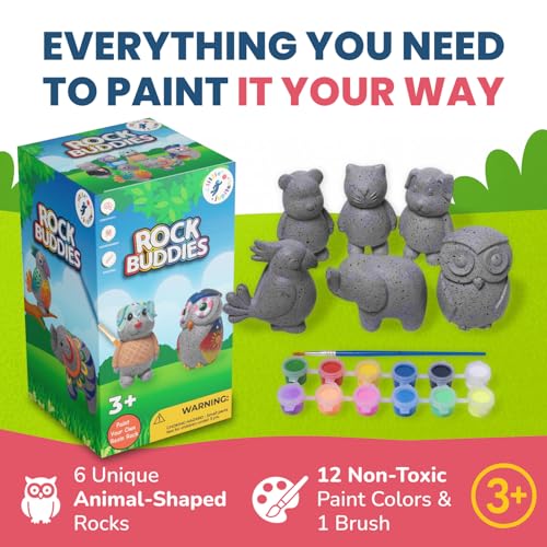 Rock Buddies DIY Resin Shaped Stone Like Material Animal Figures