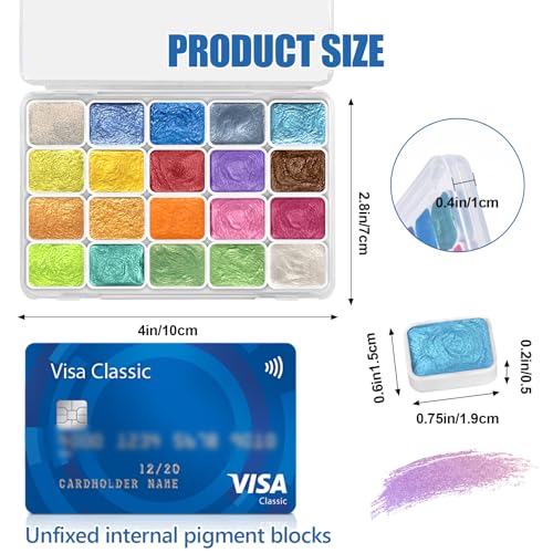 Mini Super Glitter Watercolor Paint Set (20 Count)