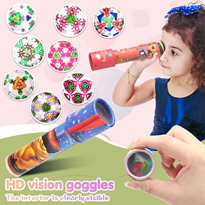 30 Pcs Valentines Day Kaleidoscopes Party Favors Vintage Mini Kaleidoscope Party Favor Educational Toy for Kids Return Gifts School Classroom Prizes Goodie Bag Fillers (30 Count)