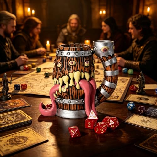Dice Tower Mug DND Dice Rolling Tower with 7 PCS Dice Set
