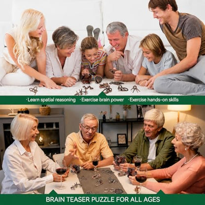Brain Teaser Puzzles for Adults Teens Kids (24 Count)