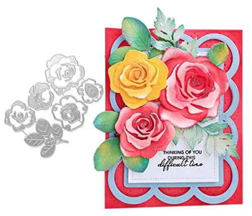 Cutting Dies Metal Stencils Scrapbooking Tools Flowers Lace Frame DIY Embossing Template for Paper Card Making Album Arts Crafts Supplies