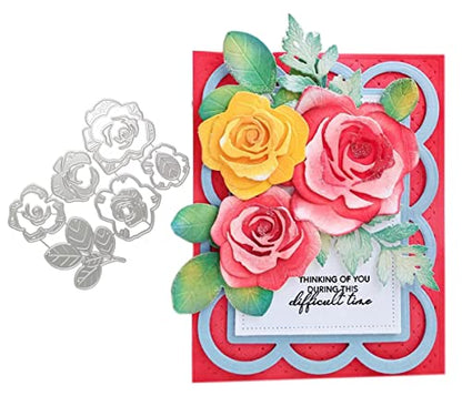 Cutting Dies Metal Stencils Scrapbooking Tools Flowers Lace Frame DIY Embossing Template for Paper Card Making Album Arts Crafts Supplies