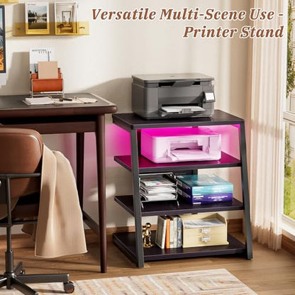4 Tier AV Media Stand with Power Strips