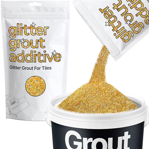 Gold Holographic Fibre Strands Glitter Grout Additive 100g (3.52 Ounce)