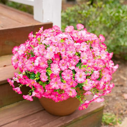 Artificial Flowers Fake Plants for Outdoors Decoration (12 Count)