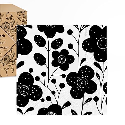 Midnight Bloom Paper Napkins 3 (80 Count)