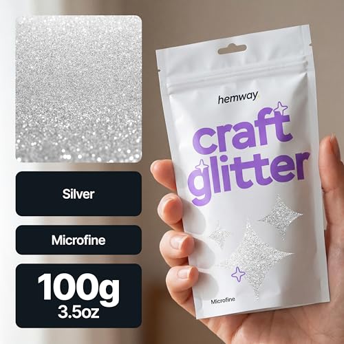 Craft Glitter Silver 100g Microfine Glitter (100 Gram)