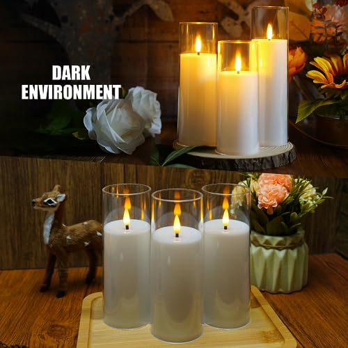 Flickering Flameless Candles Battery Operated with Remote and 2