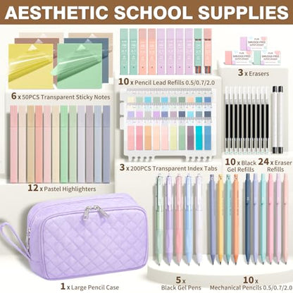 62PCS Aesthetic Back to School Supplies w (62 Count)