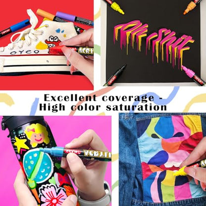 Acrylic Creative Markers Set of 48 with Organizer (48 Count)