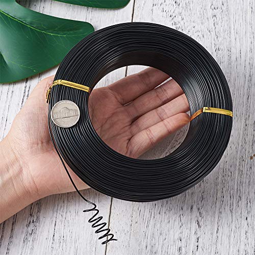 459 Feet 17 Gauge Aluminum Wire Black Bendable Metal Craft Wire for Beading Jewelry Craft Making