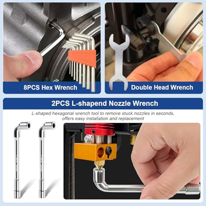 304PCS 3D Printing Accessory Tools with Tool Box for 3D Printer Modeler Basic Tools