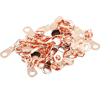 5 Rose Gold Metallic Nylon Coil Zippers by The Yard Bulk 10 Yards Black Tape with 25pcs Rose Gold Sliders for DIY Sewing Tailor Craft Bag (10 Yards Count)