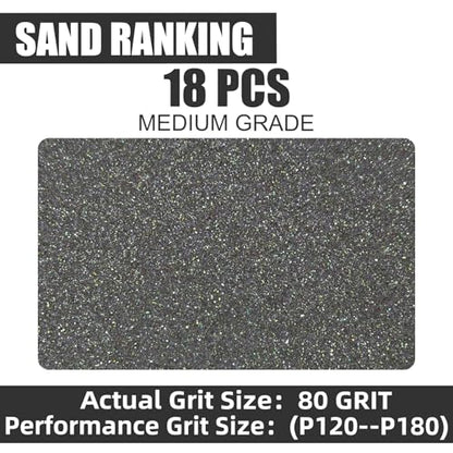 18pcs Sanding Sponge 80 grit Soft Sanding Block Washable and Reusable (18 Count)