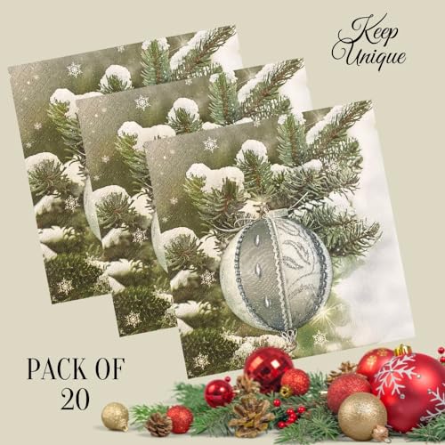 20 ct 13x13 Christmas Paper Decoupage Napkins (20 Count)