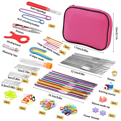 110 Pcs Crochet Hooks Set 0.6