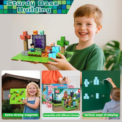 150PCS Magnetic Blocks with 6 Base Plate