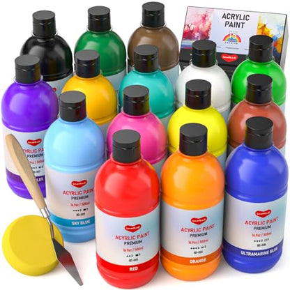 Bulk Acrylic Paint Set (253.5 Fl Oz)