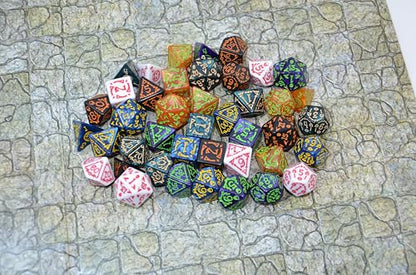 Double Colors Polyhedral Dice Sets with Pouches for D&D DND RPG MTG Dungeon and Dragons Table Board Roll Playing Games D4 D6 D8 D10 D% D12 D20