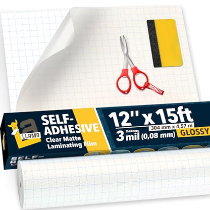 Clear Vinyl Laminating Roll 12” x 15ft