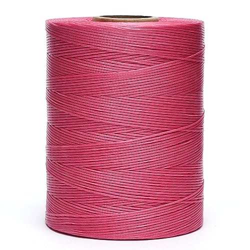 Waxed Thread 852Yards 150D 0.8mm Flat Polyester Wax Thread for Hand Sewing Leather Craft DIY Projects Shoes Repair Book Binding