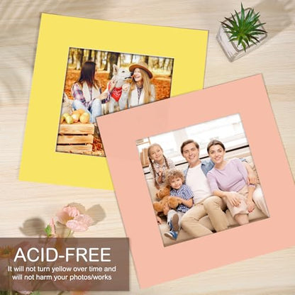 15 Pack 12x12 Picture Mats for 8x8 Photos