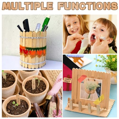 300PCS Popsicle Sticks for Craft (300 Count)