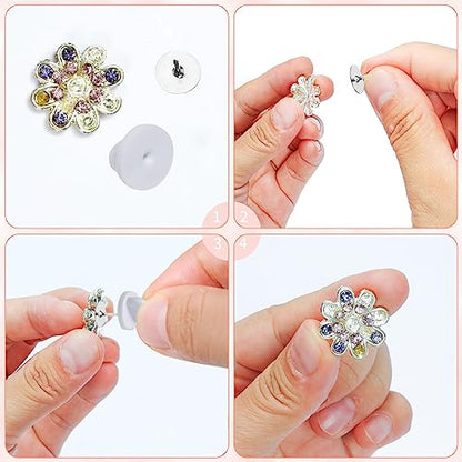 400pcs PVC Rubber Butterfly Clutch Pins Tie Tacks Blank for Uniform Badges Backing Holder Clasp Lapel Enamel Pins (400 Count)