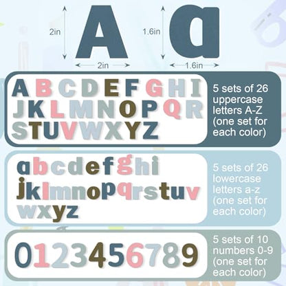 310 Pcs Felt Letter Bulletin Board Self Adhesive Sticker
