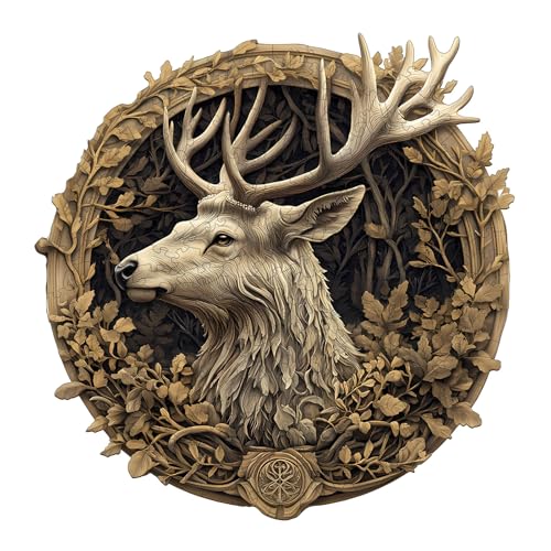 Wooden Puzzles for Adults Deer Jigsaw Puzzle 13.4 * 13.2in 295pcs (295 Count)