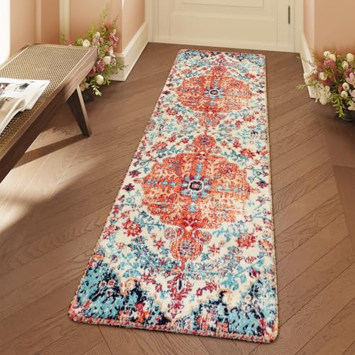 Reine Floral Washable Kitchen Runner Rug