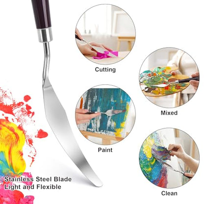 5 Piece Palette knifes Painting Knife Set Supplies for Oil
