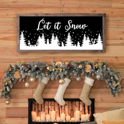 Christmas Window Stencils for Glass 53.1" Window Snow Spray Stencils