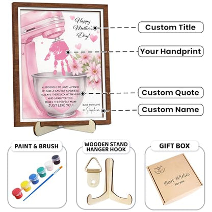 Personalized Mothers Day Handprint Sign