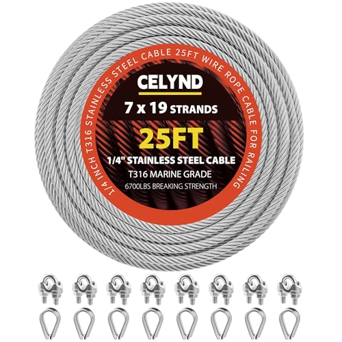 Stainless Steel Cable for Railing (25 Foot)