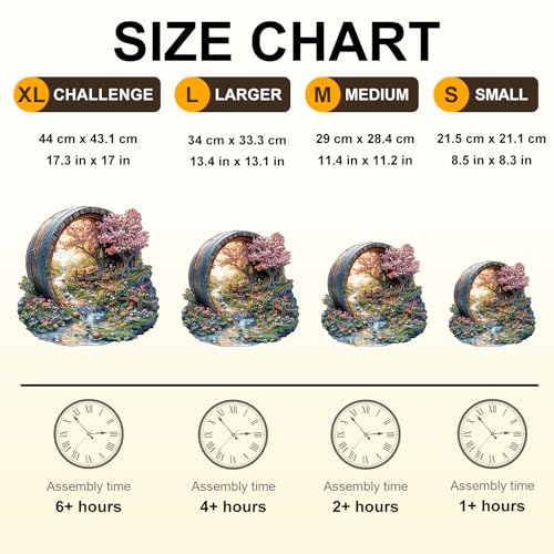 Wooden Puzzle Adults Spring Flower Jigsaw Puzzle 11.4*11.2in