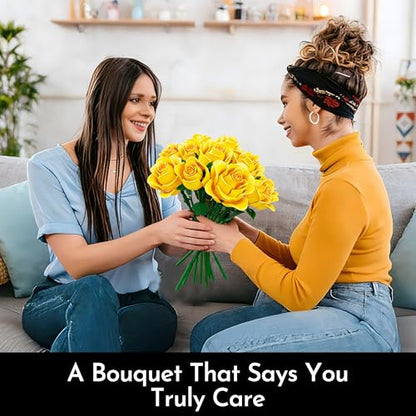Rose Flower Bouquet Building Set for Adults