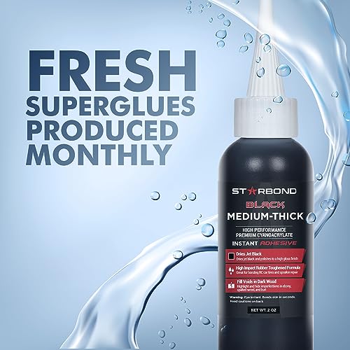 Black Medium Thick CA Glue Pro Kit (2 Fl Oz)