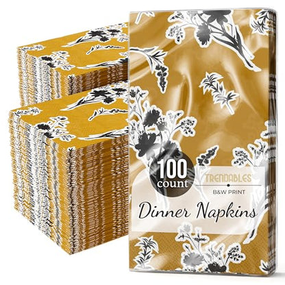 Floral Napkins for Decoupage 100 Pcs 3 Ply Floral Paper Napkins (100 Count)