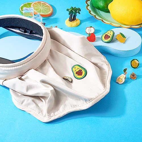 Beadthoven 17pcs Fruits Enamel Brooch Pins Set Cute Cartoon Food Lapel Pins Watermelon Strawberry Orange Lemon Avocado Pins Lapel Badge Button Pins Jewelry for Backpack Cloths Hats Jacket Decoration (17 Count)